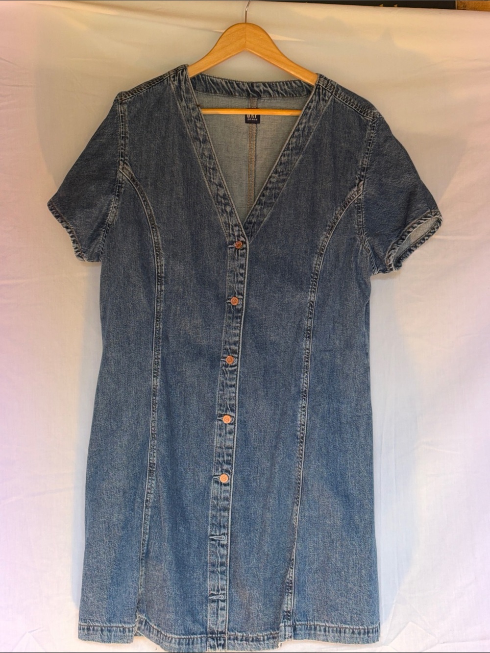 GAP Blue Denim Button-Front Top Ladies xl